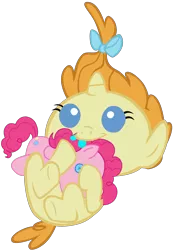 Size: 2939x4230 | Tagged: safe, artist:tehcrashxor, derpibooru import, pinkie pie, pumpkin cake, pony, unicorn, baby, doll, female, plushie, toy