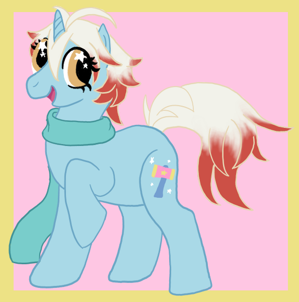 Size: 594x600 | Tagged: artist:kiki-bunni, clothes, derpibooru import, pascal, ponified, safe, scarf, tales of graces, tales of series