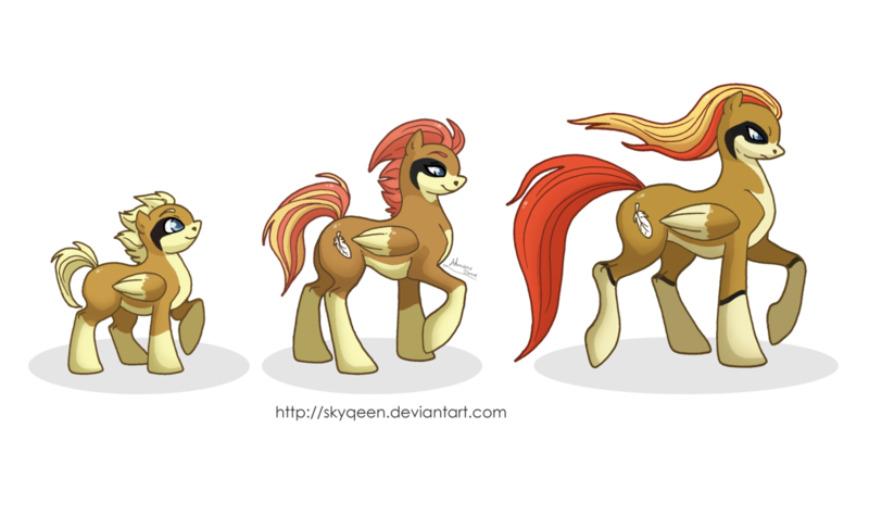 Size: 1280x760 | Tagged: safe, artist:almairis, derpibooru import, ponified, pegasus, pidgeot, pidgeotto, pidgey, pony, colt, evolution chart, family, female, foal, long mane, male, mare, pokémon, ponymon, simple background, socks (coat marking), stallion, transparent background, trio