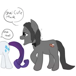 Size: 500x500 | Tagged: derpibooru import, ohai mark, ponified, rarity, safe, the room, tommy wiseau, wat