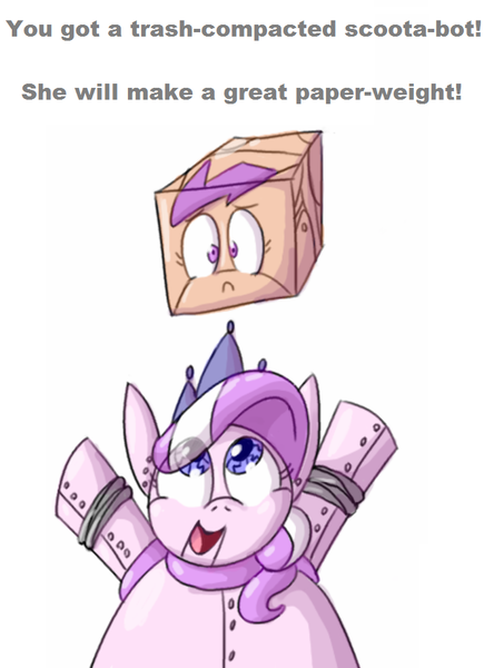 Size: 703x951 | Tagged: artist:secretgoombaman12345, ask, ask chubby diamond, derpibooru import, diamond tiara, fat, robot, safe, scootabot, scootaloo, tumblr