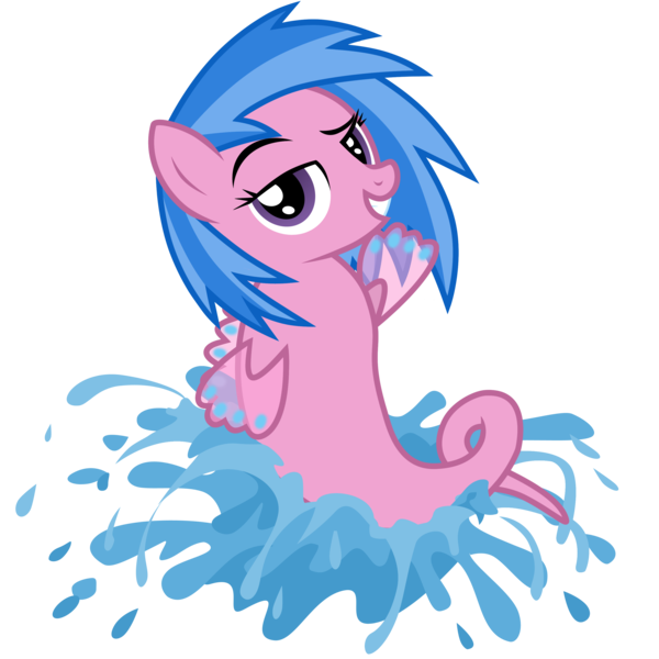 Size: 3000x3000 | Tagged: safe, artist:sunley, derpibooru import, wavedancer, pony, sea pony, female, g1, g1 to g4, g4, generation leap, high res, mare, simple background, solo, splash, transparent background, vector, water