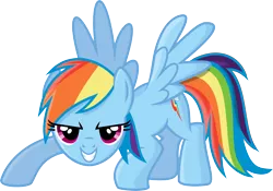 Size: 4570x3200 | Tagged: artist:blueblitzie, derpibooru import, determined, pose, rainbow dash, safe, shading, simple background, solo, transparent background, vector