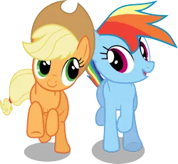 Size: 7473x6872 | Tagged: absurd resolution, applejack, artist:dewlshock, derpibooru import, rainbow dash, safe, simple background, transparent background, vector