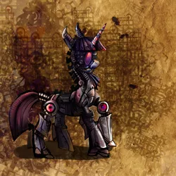 Size: 1200x1200 | Tagged: artist:jokerpony, derpibooru import, robot, safe, steampunk, twilight sparkle