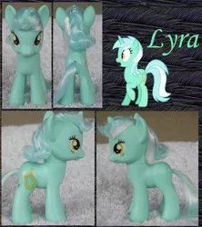 Size: 788x889 | Tagged: safe, artist:phasingirl, derpibooru import, lyra heartstrings, pony, unicorn, brushable, custom, irl, photo, rehair, solo, toy