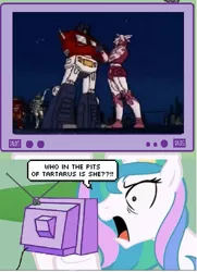 Size: 435x600 | Tagged: safe, derpibooru import, princess celestia, pony, elita-1, exploitable meme, meme, optilestia, optimus prime, transformers, tv meme