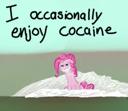 Size: 725x629 | Tagged: artist:dj-autologic, cocaine, derpibooru import, drugs, junkie pie, pinkie pie, safe