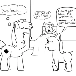 Size: 640x640 | Tagged: artist:coolstorybrony, bald, cancer (disease), chemotherapy, derpibooru import, facehoof, hospital, maple leaf, monochrome, oc, oc:summerset, safe, scootaleukemia, scootaloo, tumblr