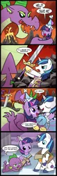 Size: 656x2000 | Tagged: artist:madmax, baby spike, cardboard box, colt, comic, derpibooru import, dressup, filly, playing, pretend, safe, shining armor, spike, twilight sparkle