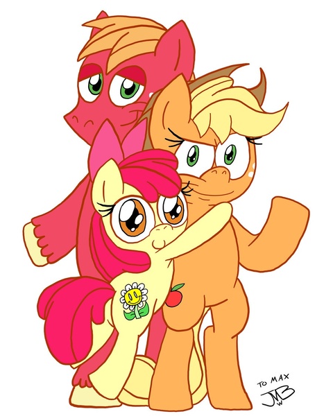 Size: 900x1125 | Tagged: apple bloom, applejack, artist:gamebuddy123, big macintosh, dead source, derpibooru import, .mov, safe