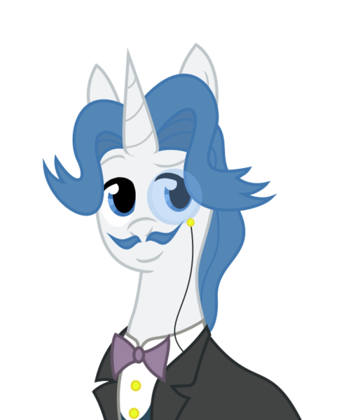 Size: 600x700 | Tagged: safe, artist:thedeseasedcow, derpibooru import, fancypants, pony, bust, clothes, g4, male, monocle, simple background, solo, transparent background