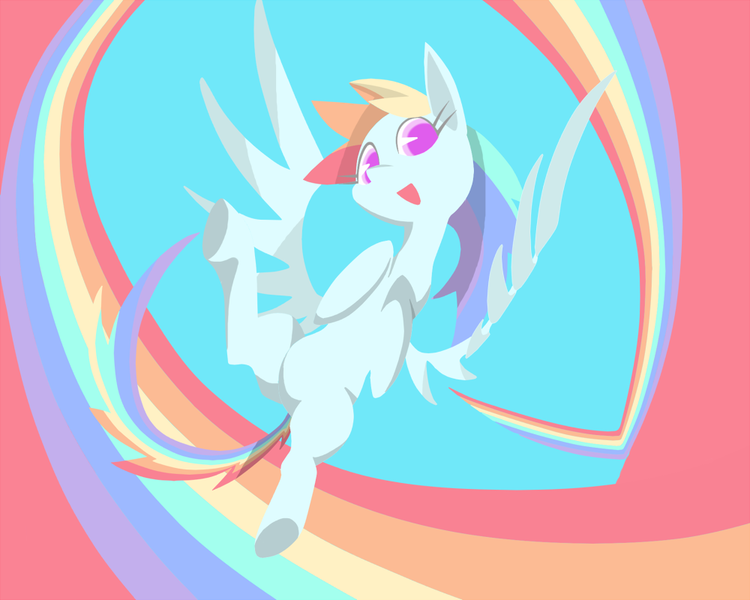 Size: 1000x800 | Tagged: artist:8->, derpibooru import, flying, pixiv, rainbow dash, rainbow trail, safe, solo