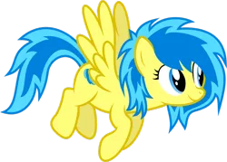 Size: 1024x735 | Tagged: safe, artist:mrfoxington, derpibooru import, oc, oc:blueberry blitz, unofficial characters only, pegasus, pony, cute, flying, messy mane, simple background, smiling, solo, spread wings, transparent background, vector