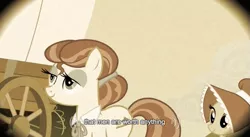 Size: 613x337 | Tagged: safe, derpibooru import, screencap, granny smith, sew 'n sow, earth pony, pony, family appreciation day, female, mare, young granny smith, youtube caption