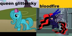 Size: 900x454 | Tagged: safe, derpibooru import, oc, oc:bloodfire, oc:glittersky, unofficial characters only, alicorn, earth pony, pony, alicorn oc, donut steel