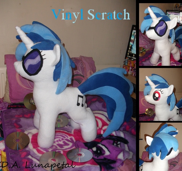 Size: 1003x942 | Tagged: artist:lunapetal, derpibooru import, irl, photo, plushie, safe, toy, vinyl scratch