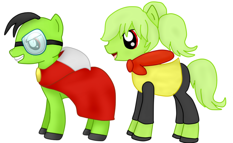 Size: 780x481 | Tagged: safe, artist:inuzelda, derpibooru import, ponified, earth pony, pony, fawful, female, glasses, male, mare, mario & luigi, mimi, nintendo, paper mario, ponytail, stallion, super mario bros., super paper mario