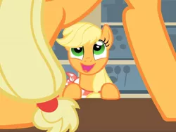 Size: 960x720 | Tagged: applejack, derpibooru import, female, framed by legs, lesbian, selfcest, self ponidox, show accurate, stripper meme, suggestive