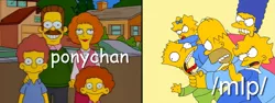 Size: 1025x386 | Tagged: 4chan, choking, comparison, derpibooru import, meta, /mlp/, ponychan, safe, the simpsons, why you little