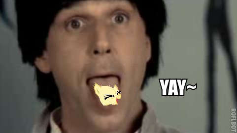 Size: 481x271 | Tagged: safe, derpibooru import, edit, fluttershy, chosen one, flutteryay, image macro, impact font, kung pow, parody, tongue out, wat, yay