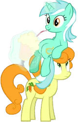 Size: 10200x15900 | Tagged: absurd resolution, artist:arctickiwi, carrot top, derpibooru import, duo, duo female, female, golden harvest, lyra heartstrings, mmmystery on the friendship express, safe, simple background, sitting lyra, transparent background, vector