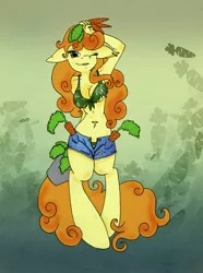 Size: 2344x3152 | Tagged: anthro, artist:just-agu, breasts, busty carrot top, carrot, carrot top, clothes, derpibooru import, female, freckles, golden harvest, high res, panties, piercing, suggestive, underwear