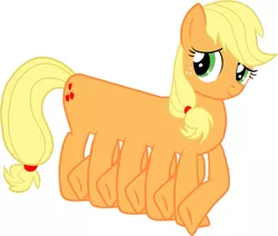 Size: 653x555 | Tagged: applejack, centipede, derpibooru import, extra legs, multiple limbs, safe, sleipnir, wat, what has science done