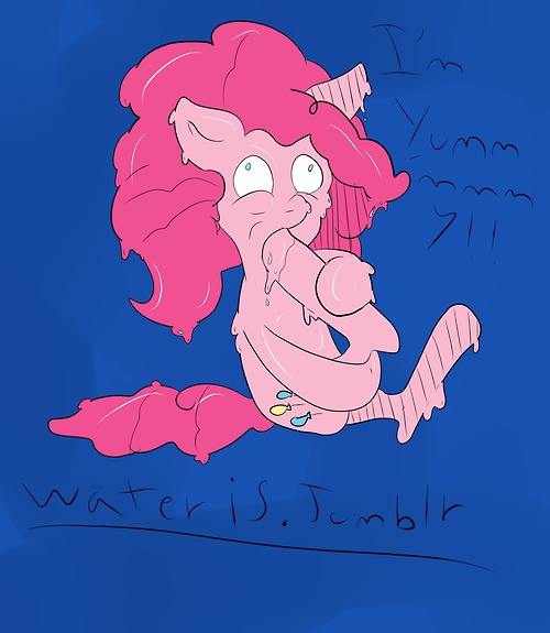 Size: 500x575 | Tagged: 30 minute art challenge, artist:wateris, derpibooru import, goo pony, original species, pinkie pie, pinkie slime, safe, solo