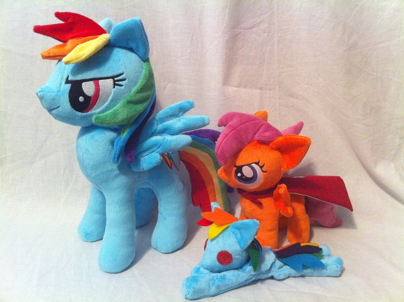 Size: 2592x1936 | Tagged: artist:planetplush, beanie (plushie), cape, clothes, derpibooru import, irl, photo, plushie, ragdoll, rainbow dash, safe, scootaloo