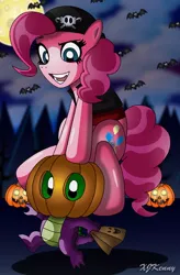 Size: 550x840 | Tagged: artist:xjkenny, costume, derpibooru import, halloween, pinkie pie, pirate, safe, spike