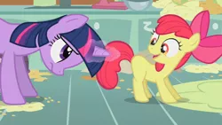 Size: 640x360 | Tagged: apple bloom, call of the cutie, derpibooru import, imminent foalcon, out of context, safe, screencap, season 1, twilight sparkle