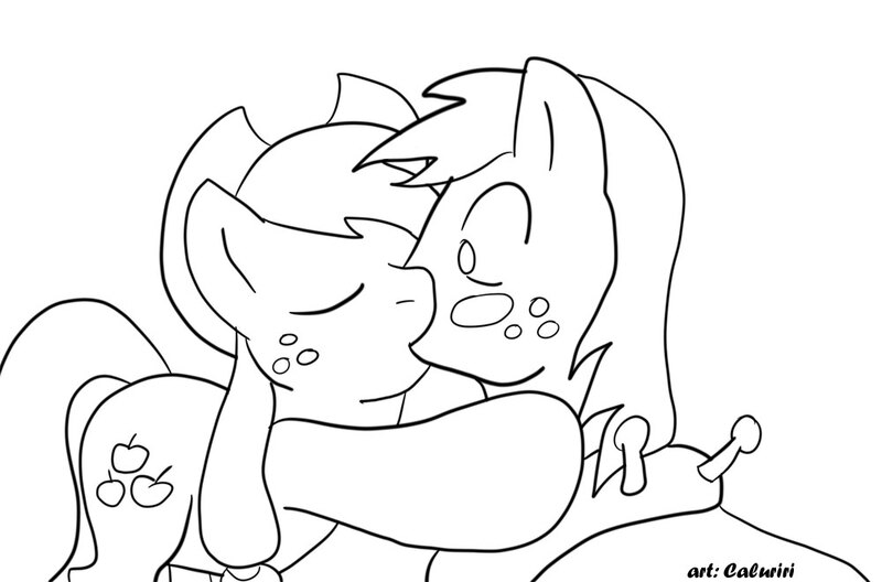 Size: 1000x660 | Tagged: safe, artist:caluriri, derpibooru import, applejack, big macintosh, earth pony, pony, applecest, applemac, incest, kissing, male, monochrome, shipping, stallion, straight