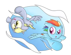 Size: 2500x1942 | Tagged: safe, artist:041744, derpibooru import, derpy hooves, rainbow dash, pegasus, pony, female, mare