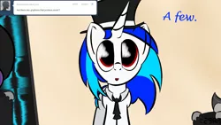 Size: 1100x619 | Tagged: safe, artist:abaddon41, derpibooru import, vinyl scratch, ask vinyl and octavia