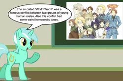 Size: 887x588 | Tagged: austria, chalkboard, china, derpibooru import, england, germany, hetalia, human, human studies101 with lyra, italy, japan, lyra heartstrings, meme, romano, russia, safe, speech bubble, united states