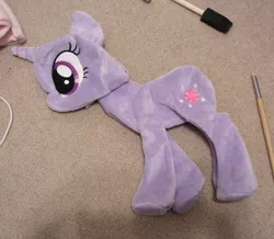 Size: 800x699 | Tagged: artist:hystree, derpibooru import, flat, hairless, irl, photo, plushie, safe, solo, twilight sparkle, wip