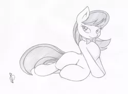 Size: 774x569 | Tagged: safe, artist:joey darkmeat, derpibooru import, octavia melody, earth pony, pony, draw me like one of your french girls, female, grayscale, mare, monochrome, side, simple background, solo, traditional art, white background