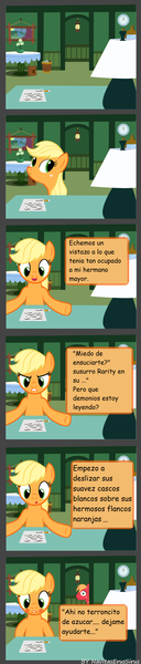 Size: 900x4218 | Tagged: safe, artist:innuendo88, derpibooru import, applejack, big macintosh, earth pony, pony, comic, male, spanish, stallion, translation