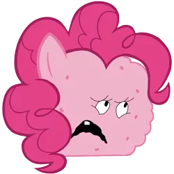 Size: 3150x3150 | Tagged: aqua teen hunger force, artist:freakinninja, derpibooru import, high res, meatwad, pinkie pie, safe, simple background, solo, transparent background