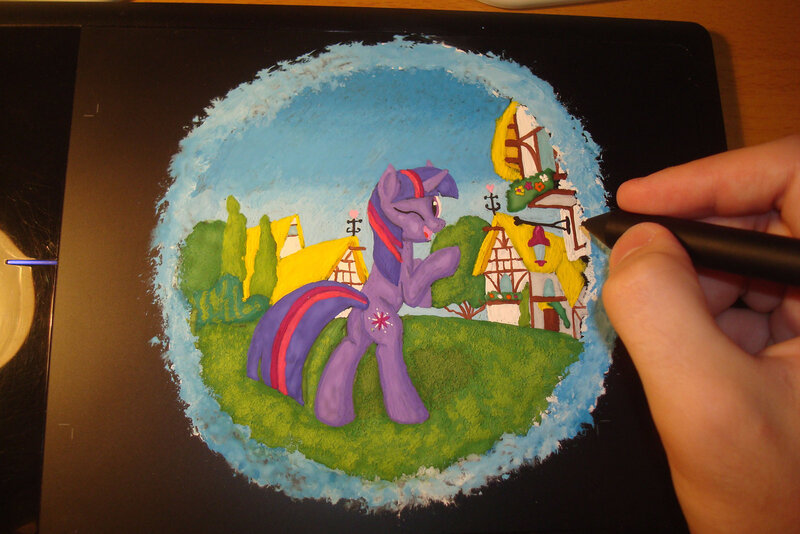 Size: 1600x1067 | Tagged: artist:d-calcaris, derpibooru import, gouache, photo, safe, traditional art, twilight sparkle