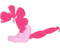 Size: 1500x1200 | Tagged: safe, derpibooru import, pinkie pie, earth pony, pony, female, mare, open mouth, simple background, sitting, small head, solo, transparent background