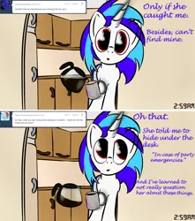 Size: 1100x1246 | Tagged: safe, artist:abaddon41, derpibooru import, vinyl scratch, ask vinyl and octavia