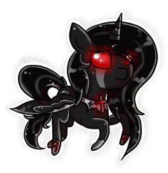 Size: 882x905 | Tagged: safe, derpibooru import, oc, unofficial characters only, alicorn, bat pony, bat pony alicorn, pony, alicorn oc, cross, glowing eyes, red and black oc