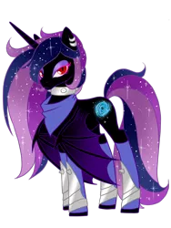 Size: 900x1200 | Tagged: safe, artist:celestialess, derpibooru import, oc, oc:princess celestialess, unofficial characters only, alicorn, bat pony, bat pony alicorn, pony, alicorn oc, ethereal mane, galaxy, simple background, solo, transparent background