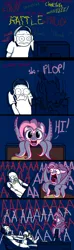 Size: 720x2430 | Tagged: artist:aa, comic, computer, derpibooru import, game, human, monster pony, oc, oc:anon, octo pie, octopony, octopus, original species, pinkie pie, safe, scared, screaming