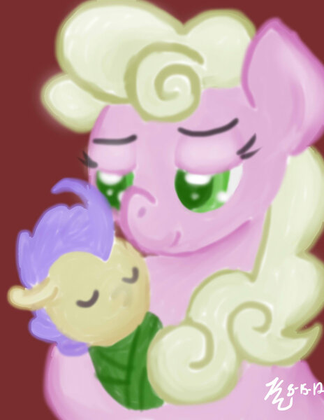 Size: 900x1165 | Tagged: artist:pianoharp, cream puff, derpibooru import, foal, millie, pony baby, safe