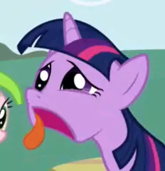Size: 235x243 | Tagged: apple family member, bleh, derpibooru import, disgusted, edit, edited screencap, friendship is magic, inverted mouth, red gala, safe, screencap, twilight sparkle, wat
