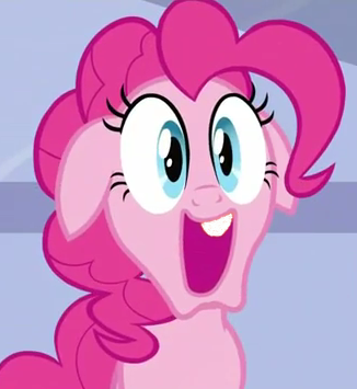 Size: 326x355 | Tagged: derpibooru import, edit, inverted mouth, pinkie pie, safe, screencap, source needed