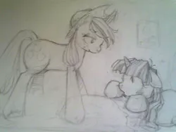 Size: 640x480 | Tagged: applejack, artist:stoney pony, derpibooru import, female, lesbian, pencil, photo, shipping, suggestive, twijack, twilight sparkle